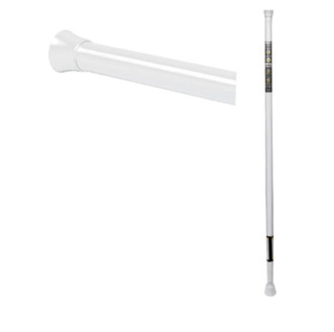 Titan Rust Proof Stainless Steel Dual Mount Tension Shower Rod 
White