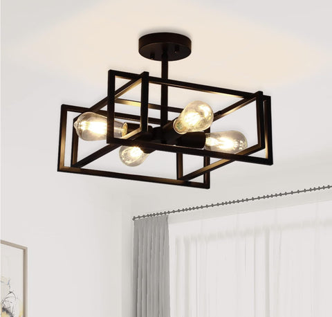 Minyuco Black Ceiling Light Fixtures