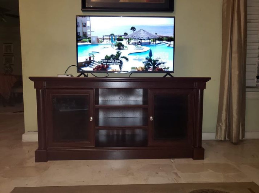 TV Stand Cherry Engineered Wood