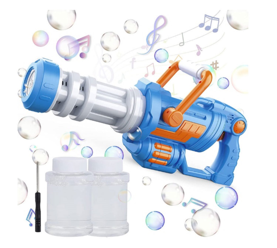 Blue Music/LED Light Gatling Bubble Gun