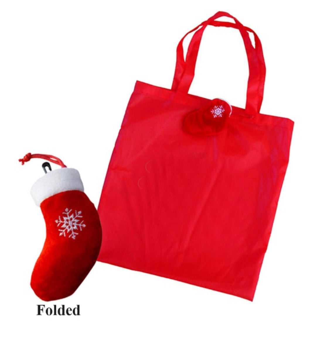 Large Super Shape Fun Totes Flat Folding Polyester Christmas