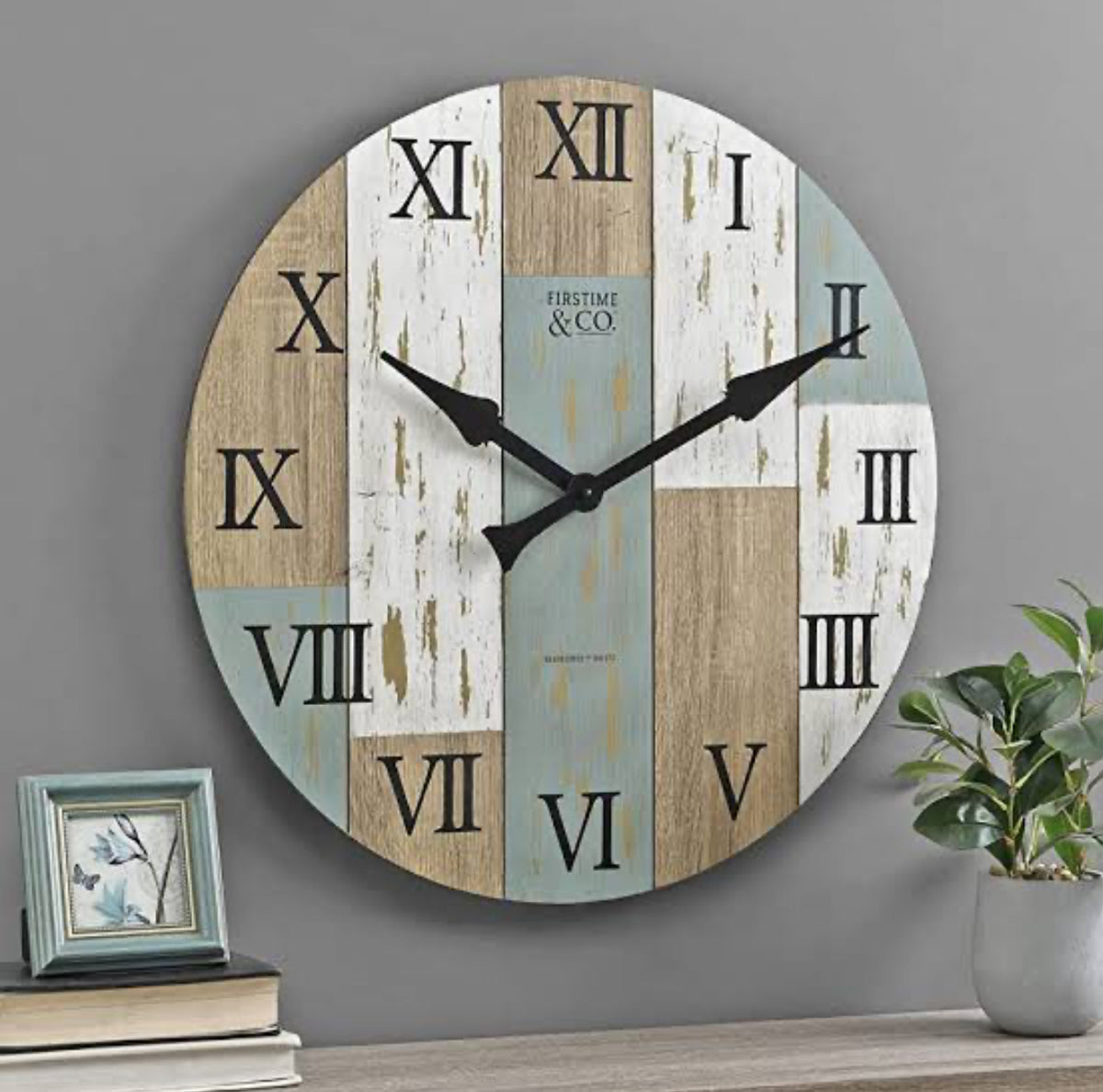 FirsTime & Co Timberworks Multicolor Wall Clock - Wood