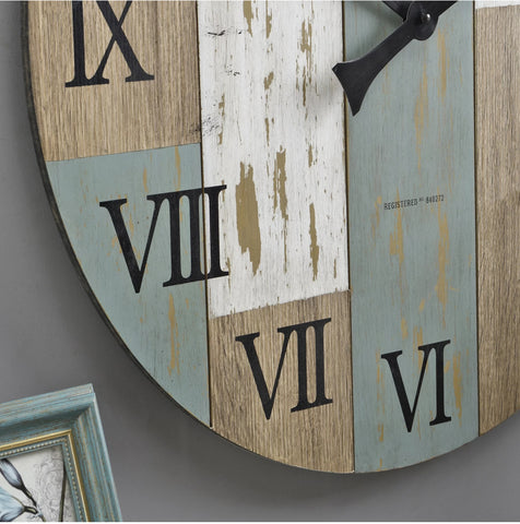 FirsTime & Co Timberworks Multicolor Wall Clock - Wood