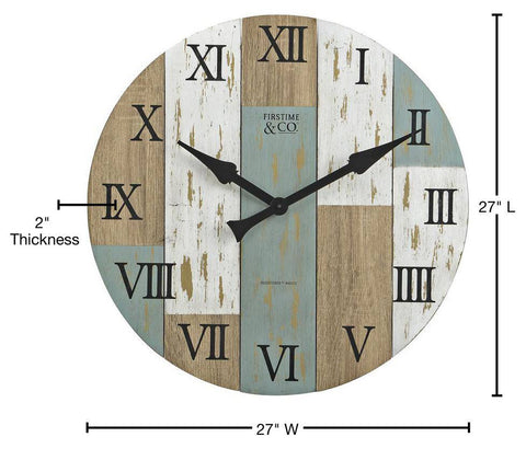 FirsTime & Co Timberworks Multicolor Wall Clock - Wood