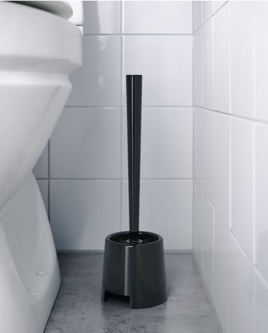 Toilet brush/holder, black