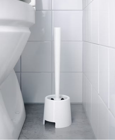 Toilet brush/holder, white