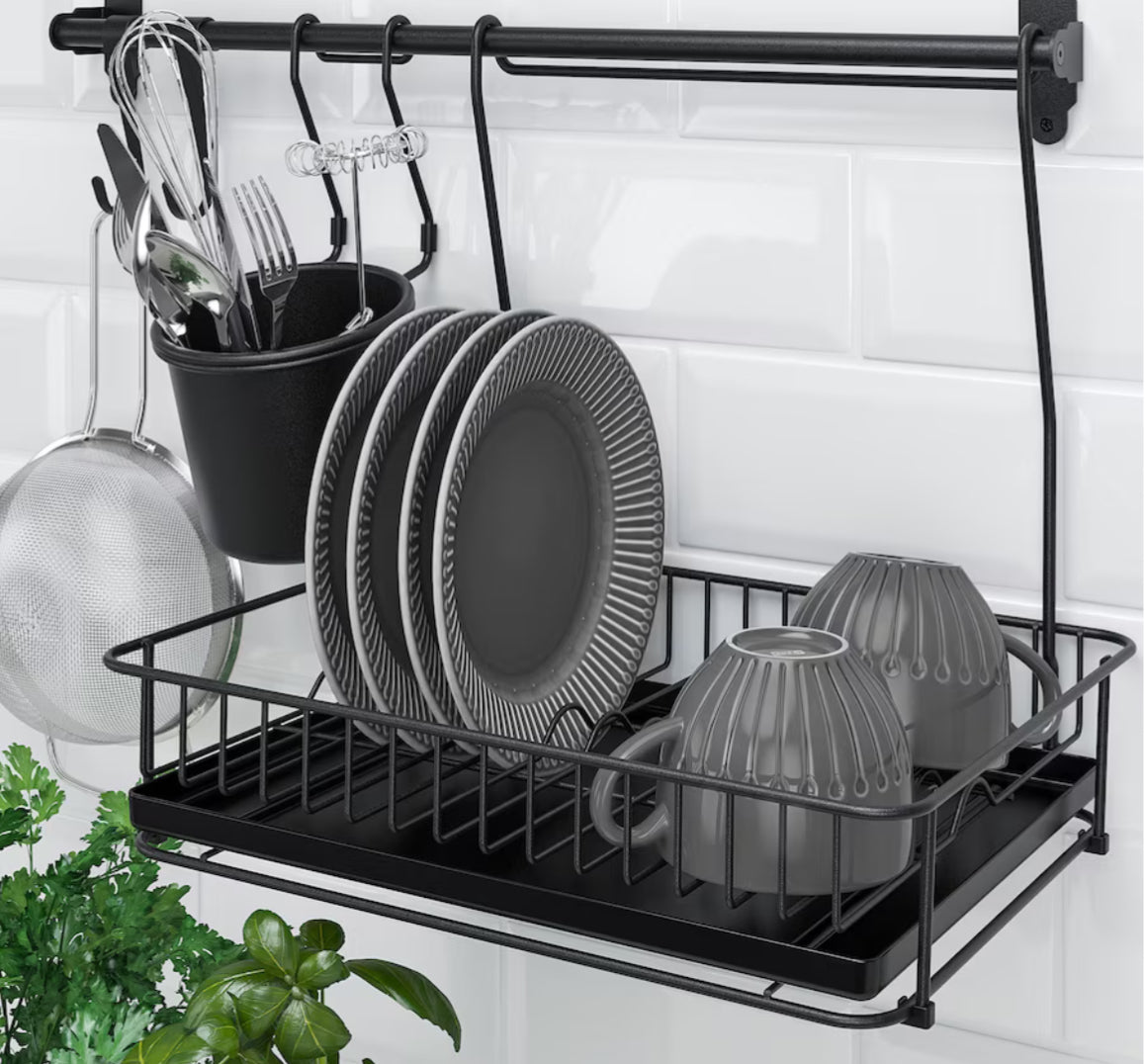 Dish drainer, black