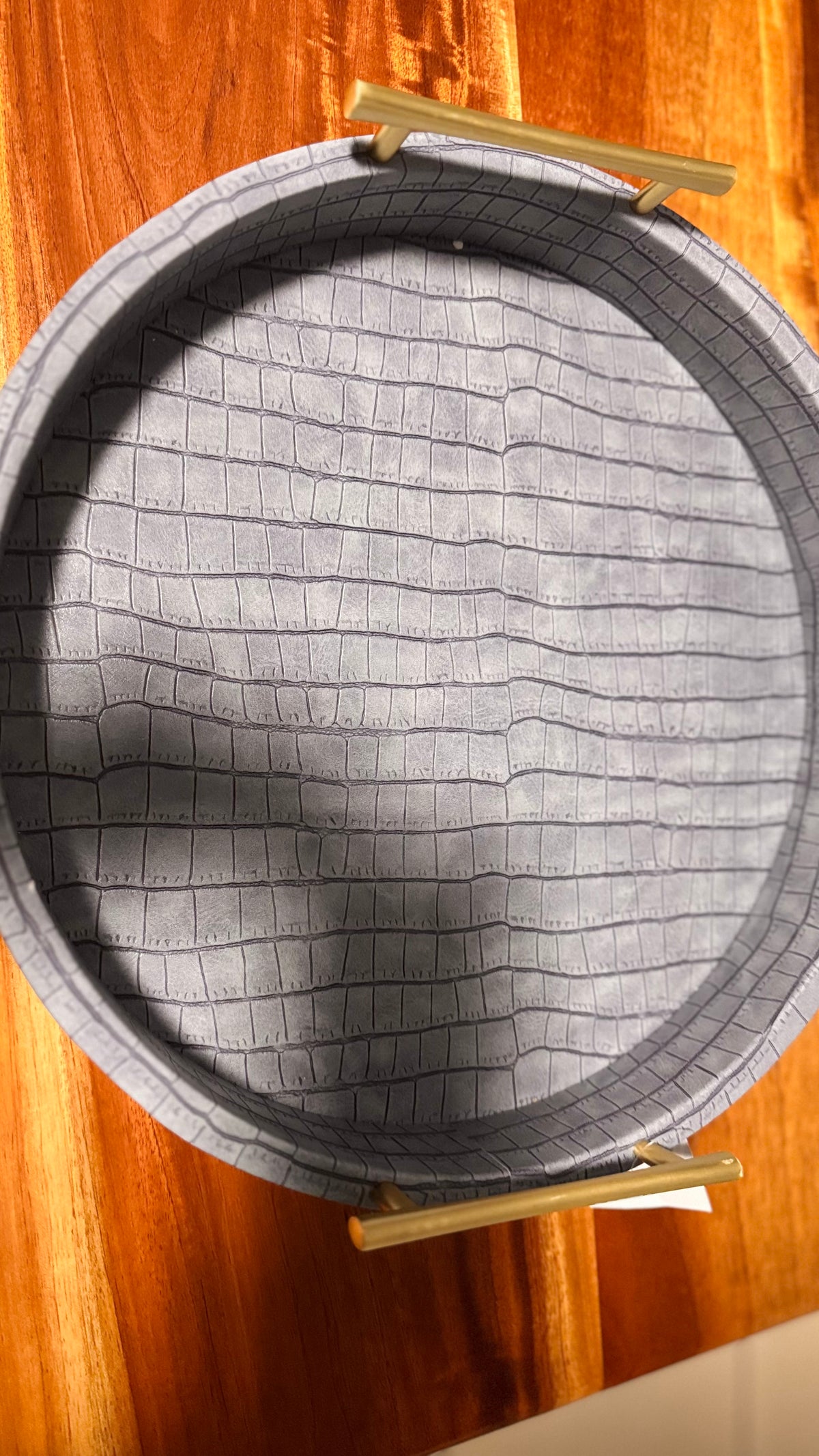 Round Blue Serving Tray